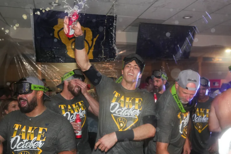 Brewers celebrate clinching win over Padres with an eye on looming NLCS showdown with Dodgers